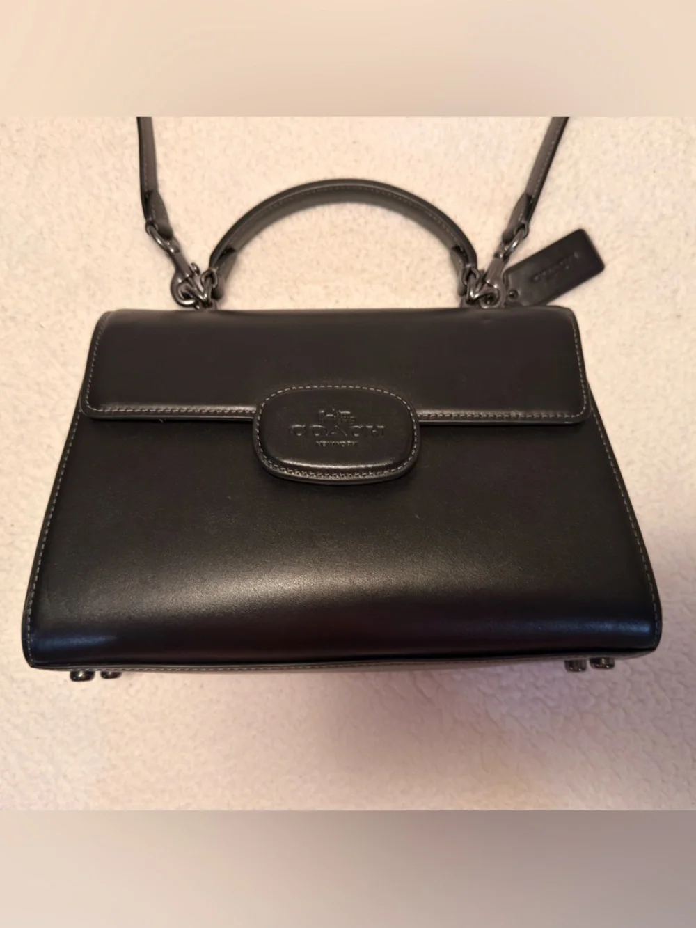 COACH - Eliza Top Handle Bag in Leather (CT852) - Picture 6 of 16